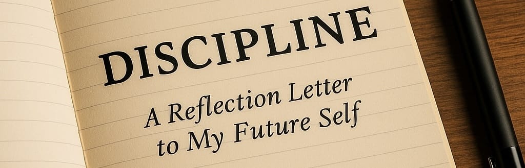 Discipline – A Reflection Letter to My Future Self